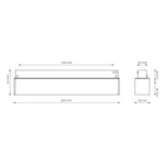 Линейна магнитна лампа за релсова система M-LINE, черна, 12 W, 960 lm, 4000 K, DPM, MTL-SPL-12W-B