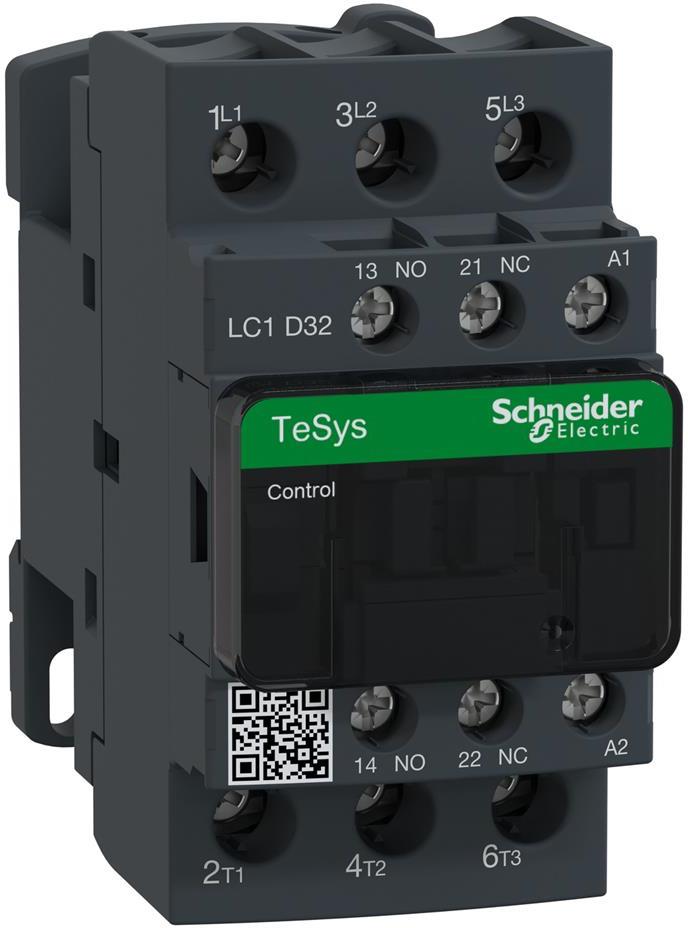 Контактор TeSys D 3P 15kW (32A AC-3) 1NO-1NC 380V 50/60Hz SE, SCHNEIDER ELECTRIC НИСКО НАПРЕЖЕНИЕ, LC1D32Q7