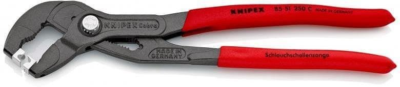 Клещи раздвижени за скоби, червена ръкохватка 250мм, Knipex - K8551250C
