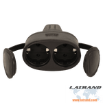 Двоен гумен куплунг IP 44 от Orno OR-AE-13117(GS)