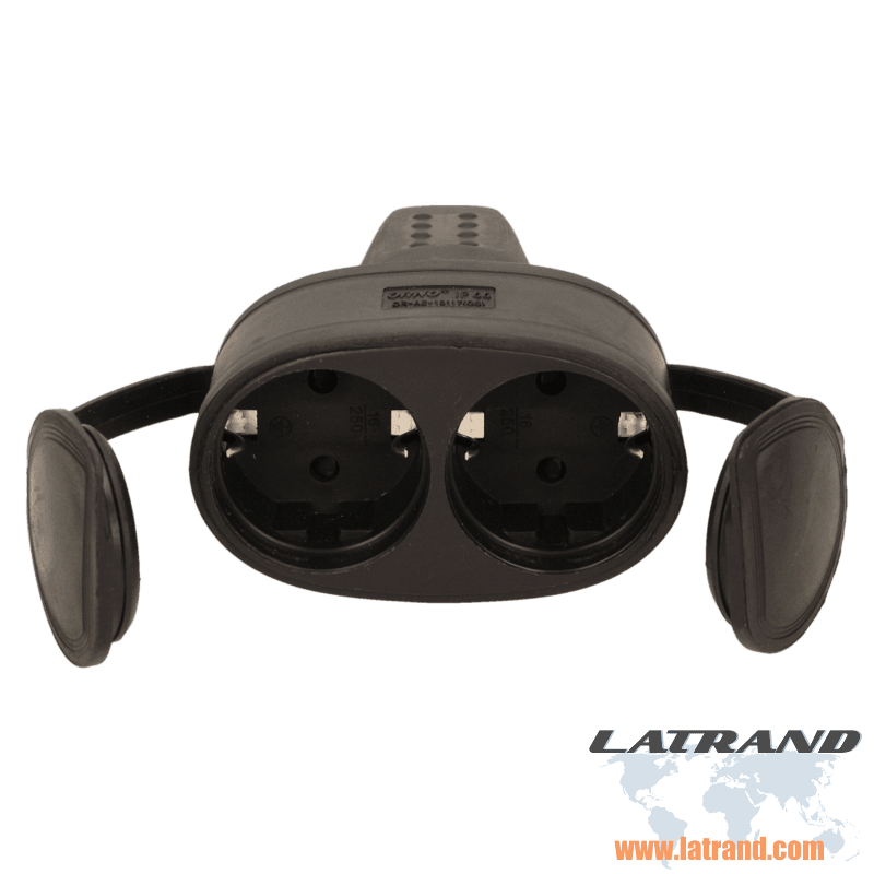 Двоен гумен куплунг IP 44 от Orno OR-AE-13117(GS)