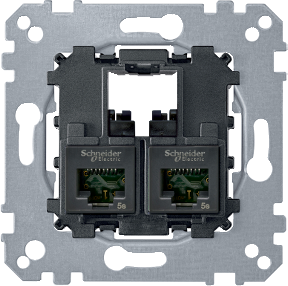 Компютърна розетка 2XRJ45 cat.6 UTP Merten SE, SCHNEIDER ELECTRIC, MTN4576-0002