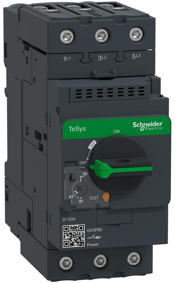 Моторна защита TeSys GV3P 22kW TM 37…50A 50kA EverLink SE, SCHNEIDER ELECTRIC НИСКО НАПРЕЖЕНИЕ, GV3P50