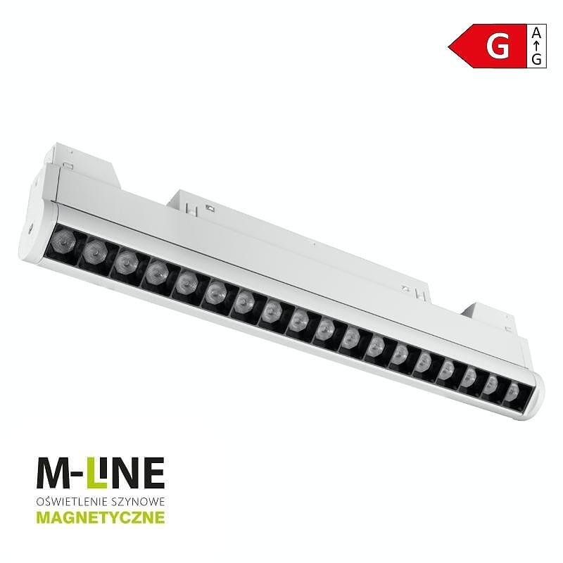 Линейна лампа с магнитна релса, регулируема M-LINE, черна, 18 W, 1400 lm, 4000 K, DPM, MTL-NRS-18W-W