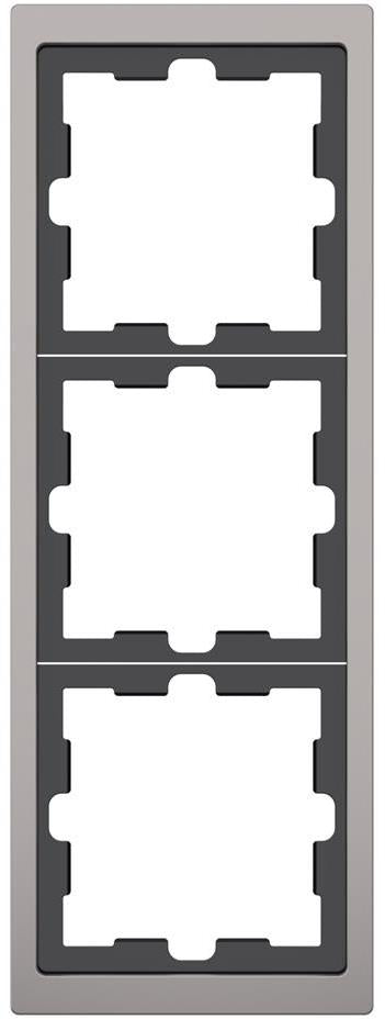 Рамка 3х цвят Никел System Design Merten SE, SCHNEIDER ELECTRIC, MEG4030-6550