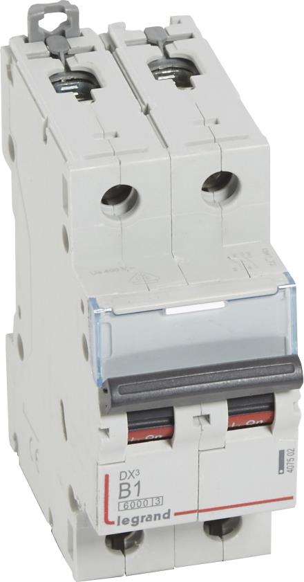 Автоматичен прекъсвач DX3 2P 1A крива B 6kA Legrand, LEGRAND НИСКО НАПРЕЖЕНИЕ, 407502
