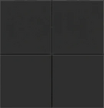 Лицев панел за 4 бутона 30x30 Linea71 Fenix Black Ingo EKINEX, EK-T4Q-FNI