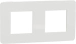Лицева рамка 2х цвят Бял / Бял Unica Studio Color SE /до изчерпване/, SCHNEIDER ELECTRIC, NU280418