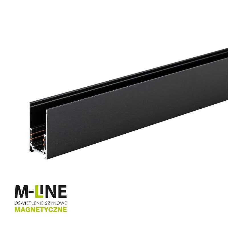 Магнитна релса за външен монтаж M-LINE, черна, 2м, DPM, MTL-S-2-B