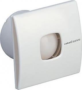 Вентилатор SILENTIS10T LOW NOISE TIMER ф100мм, цвят Бял, 90м3/ч,12W, 30dB с таймер, комплект с клапа CATA - C01073000