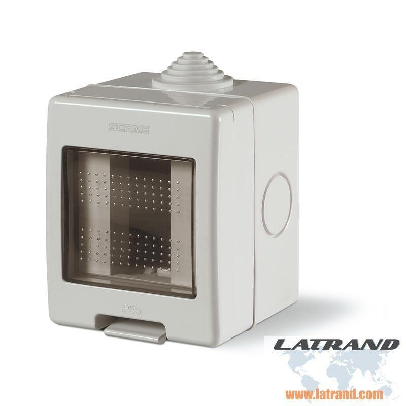 Еднополюсен ключ в кутия с мембрана за ОМ, IP55, серия Unibox, Scame - 136.5121-303