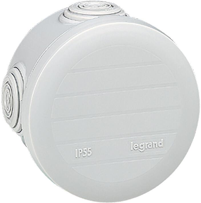 Разклонителна кутия открит монтаж Ø70x45мм IP55 цвят Сив Plexo Legrand, LEGRAND, 92002