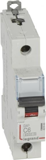 Автоматичен прекъсвач DX3 1P 6A крива С 6kA Legrand, LEGRAND НИСКО НАПРЕЖЕНИЕ, 407666