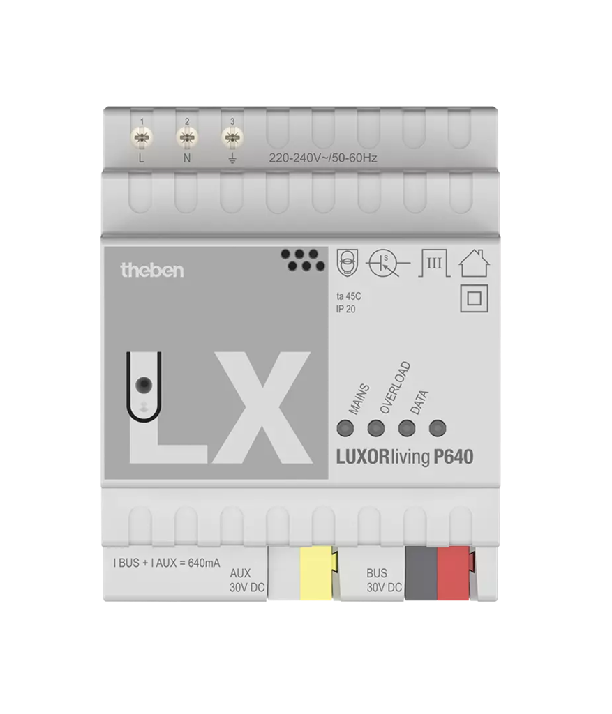 Захранващ блок P640 640mA 4DIN LUXORliving Theben, KNX, 4800990
