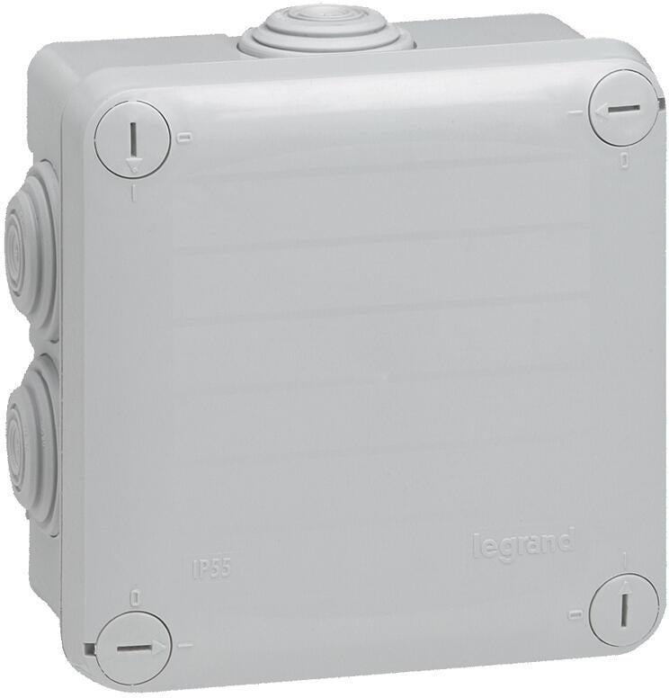 Разклонителна кутия открит монтаж 105x105x55мм IP55 цвят Сив Plexo Legrand, LEGRAND, 92022