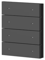 Лицев панел за 4 бутона iONprime PB 4R MBK Черен Theben, KNX, 9080073
