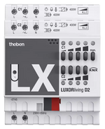 Димер универсален с ръчно управление D2 2х 400VA 4DIN LUXORliving Theben, KNX, 4800470