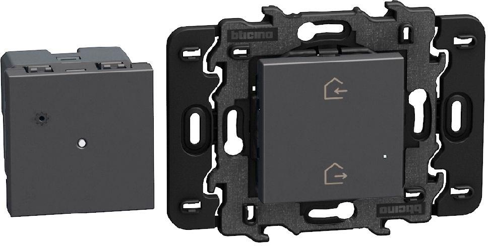 Стартов пакет (Gateway 2 мод. + Master ключ БЕЗжичен с носеща рамка) Smart с Netatmo цвят Графит Light Now Bticino, NETATMO с LEGRAND & BTICINO, YD4500C