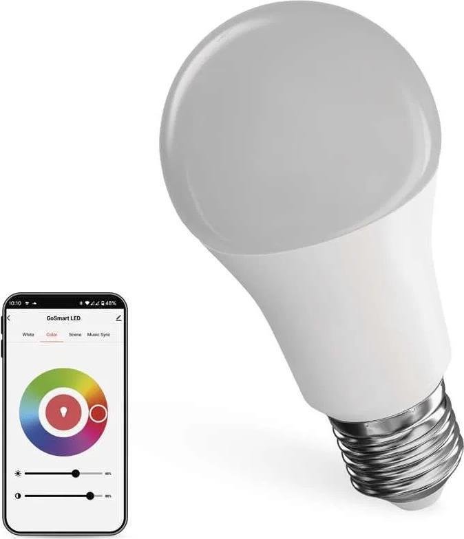 Лампа LED 9W RGBW E27 A60 806lm 200° димируема 20000h Wi-Fi GoSmart EMOS