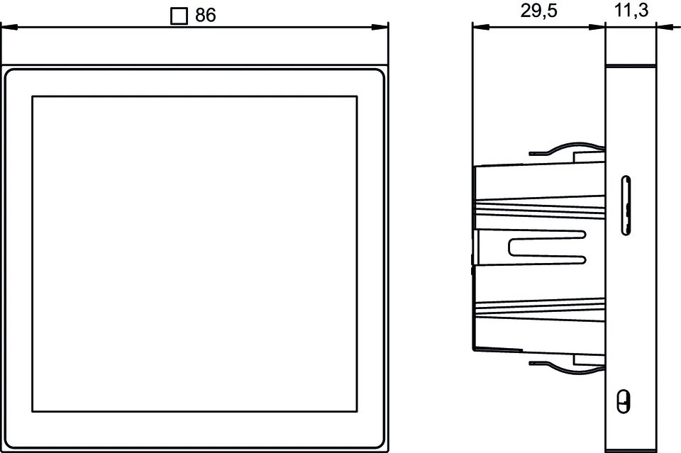 Пулт за управление 4" черен iONprime CP4 KNX Theben, 4969300