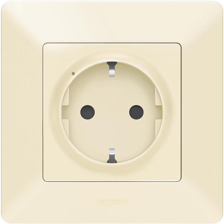 Контакт шуко 16A Smart Valena Life Крем с рамка Legrand с Netatmo, NETATMO с LEGRAND & BTICINO, 752294