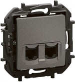 Розетка 2xRJ45 cat.5e UTP цвят Сив Niloe New Legrand, LEGRAND, NP4331MG