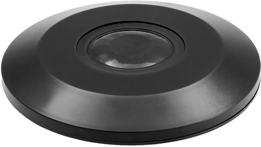 Датчик за движение PIR, за открит монтаж на таван, 360°, обхват D6m @ h=2.5m, IP20, Slim, цвят Черен Commel, COMMEL, C311-106