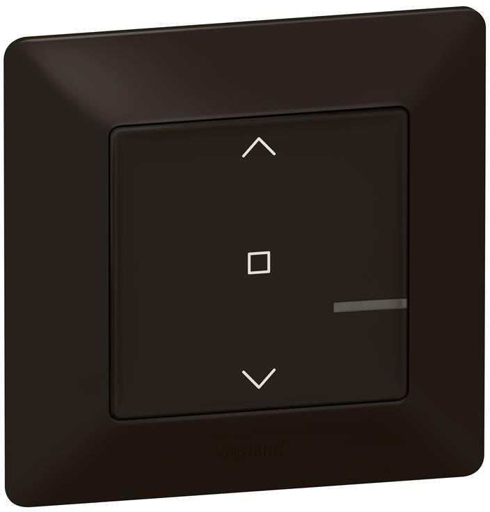 Ключ за щори жичен Smart, ИЗИСКВА НЕУТРАЛА, Valena Life Черен с рамка Legrand с Netatmo, NETATMO с LEGRAND & BTICINO, 756390
