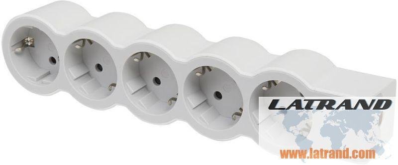 Разклонител БЯЛ 5x2P+E без кабел Standard NEW Legrand 694577