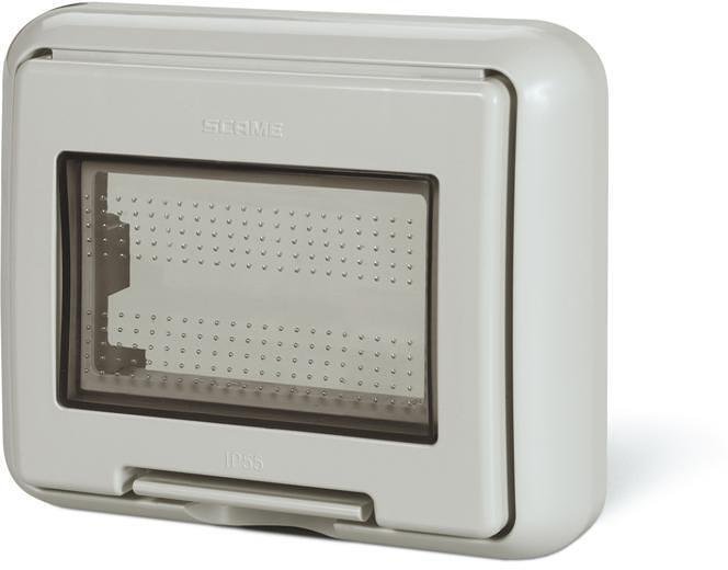 Капак за скрит монтаж IP55 3 мод. Unibox цвят СИВ Scame- 136.5023