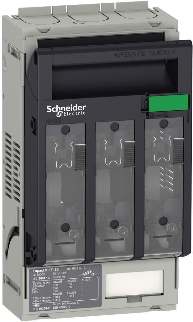 Разединител стопяем предпазител FuPacT ISFT 3P 160A NH00 SE, SCHNEIDER ELECTRIC НИСКО НАПРЕЖЕНИЕ, LV480801