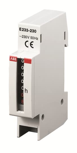 Брояч на часове E233-230, механичен, 230Vac 1 модул ABB, 2CDE100000R1601