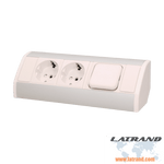 Ъглов контакт с детска защита , 2 отделения шуко- OR-GM-9002W-G(GS), ORNO