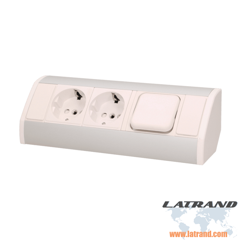 Ъглов контакт с детска защита , 2 отделения шуко- OR-GM-9002W-G(GS), ORNO