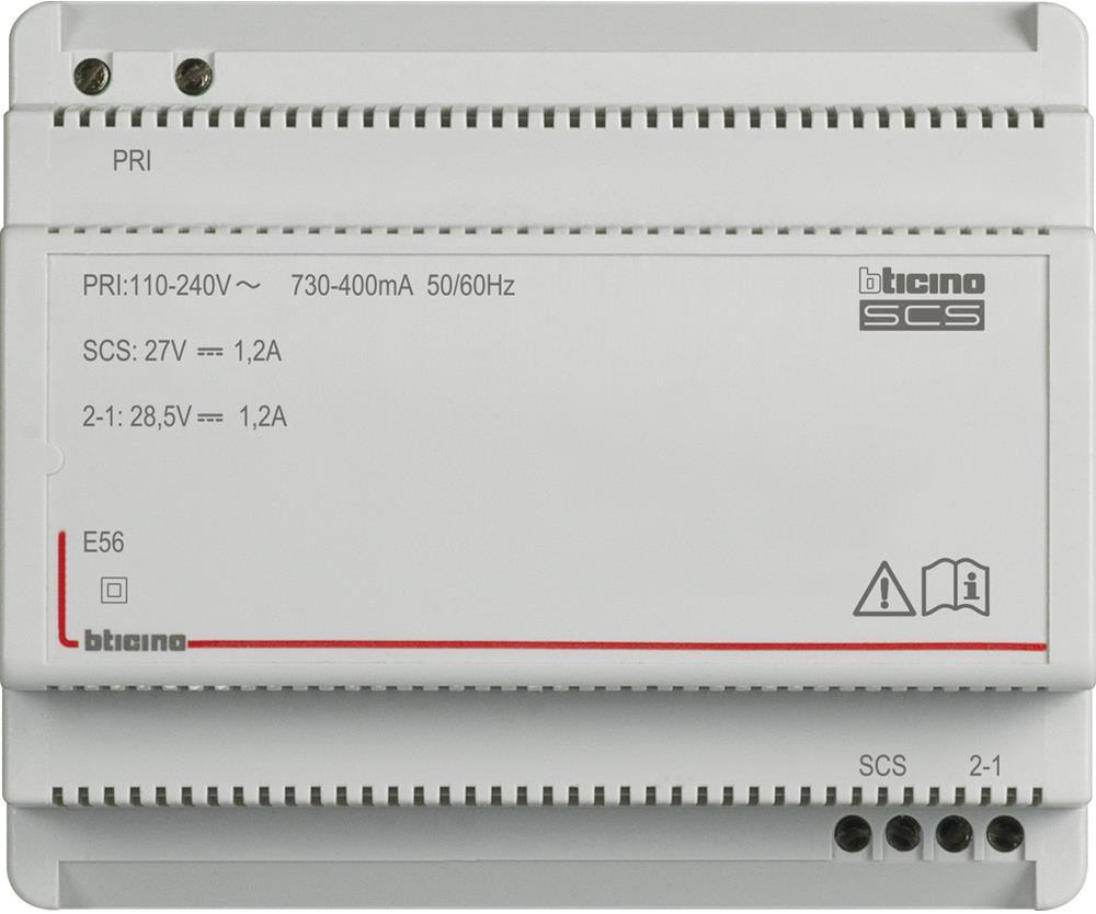 Модулно захранване BUS 230/27V 1.2A 6 модула My Home Bticino, BTICINO, E56