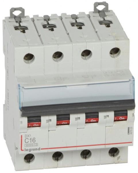 Автоматичен прекъсвач DX3 4P 16A крива С 6kA Legrand, LEGRAND НИСКО НАПРЕЖЕНИЕ, 407928
