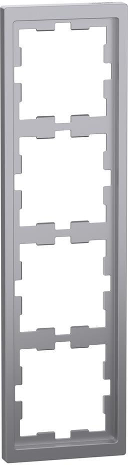 Рамка 4х цвят Неръждаема стомана System Design Merten SE, SCHNEIDER ELECTRIC, MEG4040-6536
