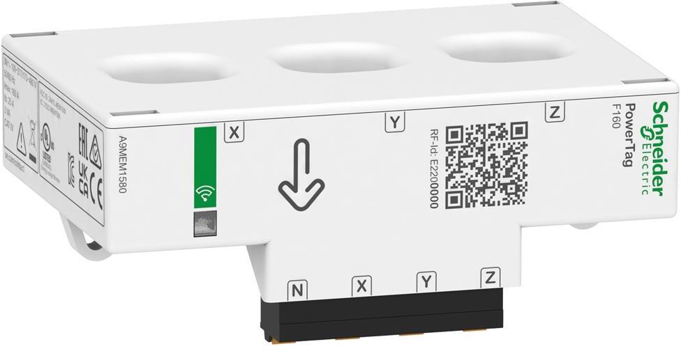 Мерител PowerTag Energy F160 3P / 3P+N, монтаж отгоре или отдолу, SE, SCHNEIDER ELECTRIC НИСКО НАПРЕЖЕНИЕ, A9MEM1580