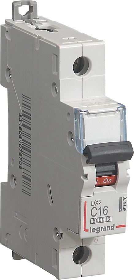 Автоматичен прекъсвач DX3 1P 16A крива С 6kA Legrand, LEGRAND НИСКО НАПРЕЖЕНИЕ, 407670