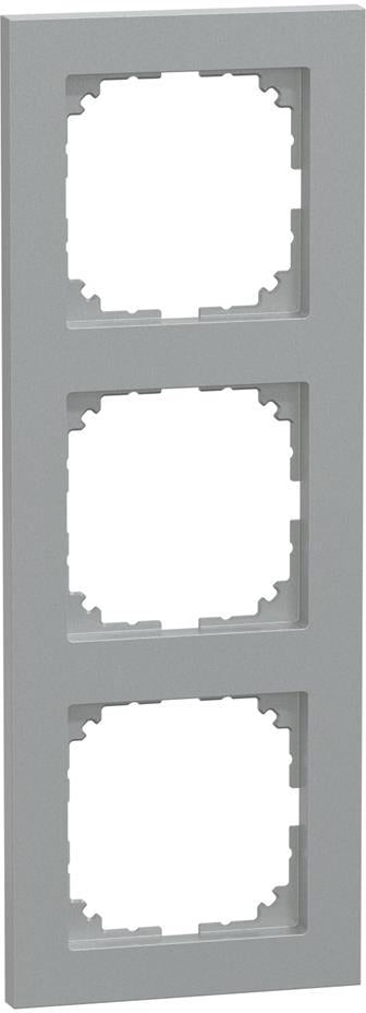 Рамка 3х цвят Алуминий, M-Pure System M Merten SE, SCHNEIDER ELECTRIC, MEG4030-3660