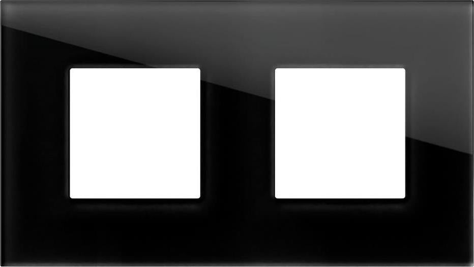 Рамка 2+2 мод. цвят Черно стъкло Modul Edge TEM, OG24GDM