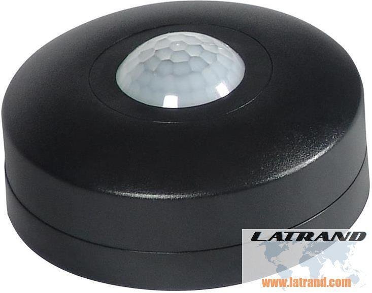 Датчик за движение PIR, за открит монтаж на таван, 360°, обхват D6m @ h=2.5m, IP20, черен, Commel - C311-102