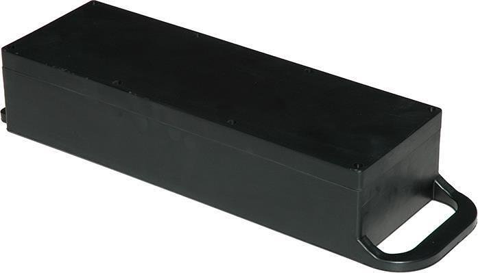Табло за индустриални контакти плътно и DIN модули IP54, UV, Тип 4,серия GOMMA гумирано 380х130х83мм с ръкохватка Scame-692.4205-00