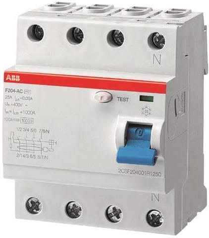 ДТЗ 4P 40A 300mА серия F204 тип AC ABB, 2CSF204001R3400