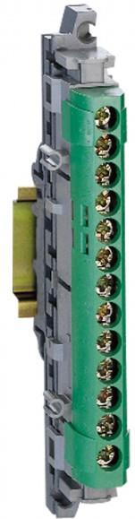 Клема изолирана ЗЕЛЕНА 1х25mm2 + 12х16mm2 90A Legrand, LEGRAND НИСКО НАПРЕЖЕНИЕ, 4834