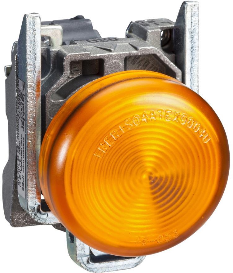 Сигнална лампа LED сглобена жълта 24Vac/dc Ø22mm ATEX XB4 SE, SCHNEIDER ELECTRIC НИСКО НАПРЕЖЕНИЕ, XB4BVB5EX