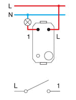 Еднополюсен ключ 16A цвят Хром Edge TEM, SP10PC
