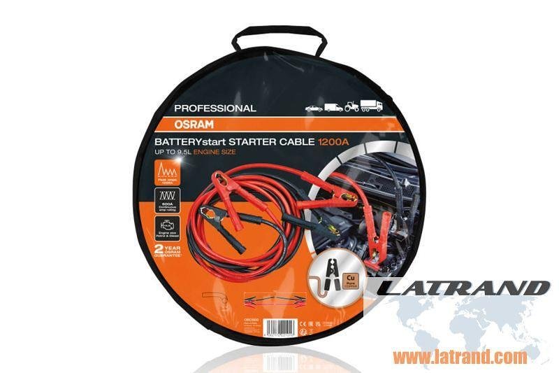 Кабели Professional Osram за подаване на ток 1200A, 12/24V, 50mm², 5 метра - OSC500