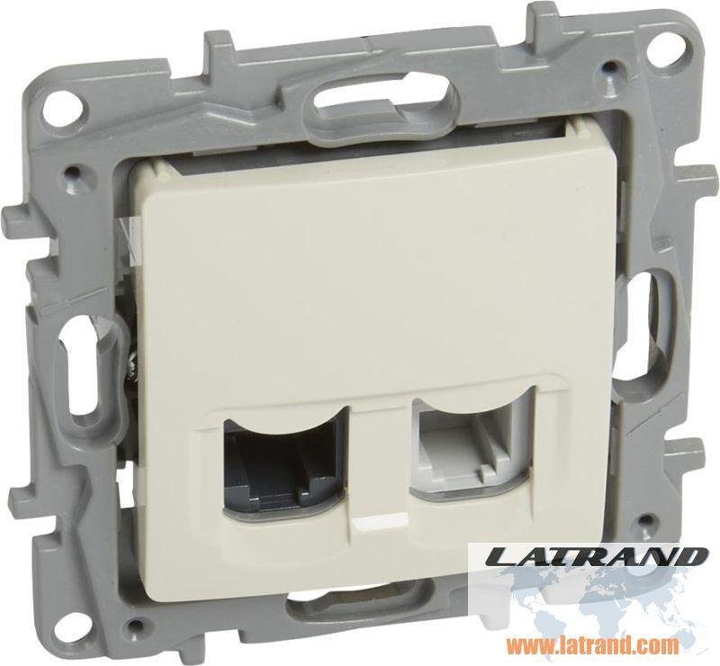 Розетка RJ11+RJ45 UTP cat.6 цвят крем Niloe Legrand - 764670