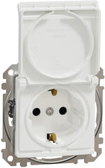 Контакт шуко с детска защита винт и капак цвят Бял Sedna SE, SCHNEIDER ELECTRIC, SDD111023